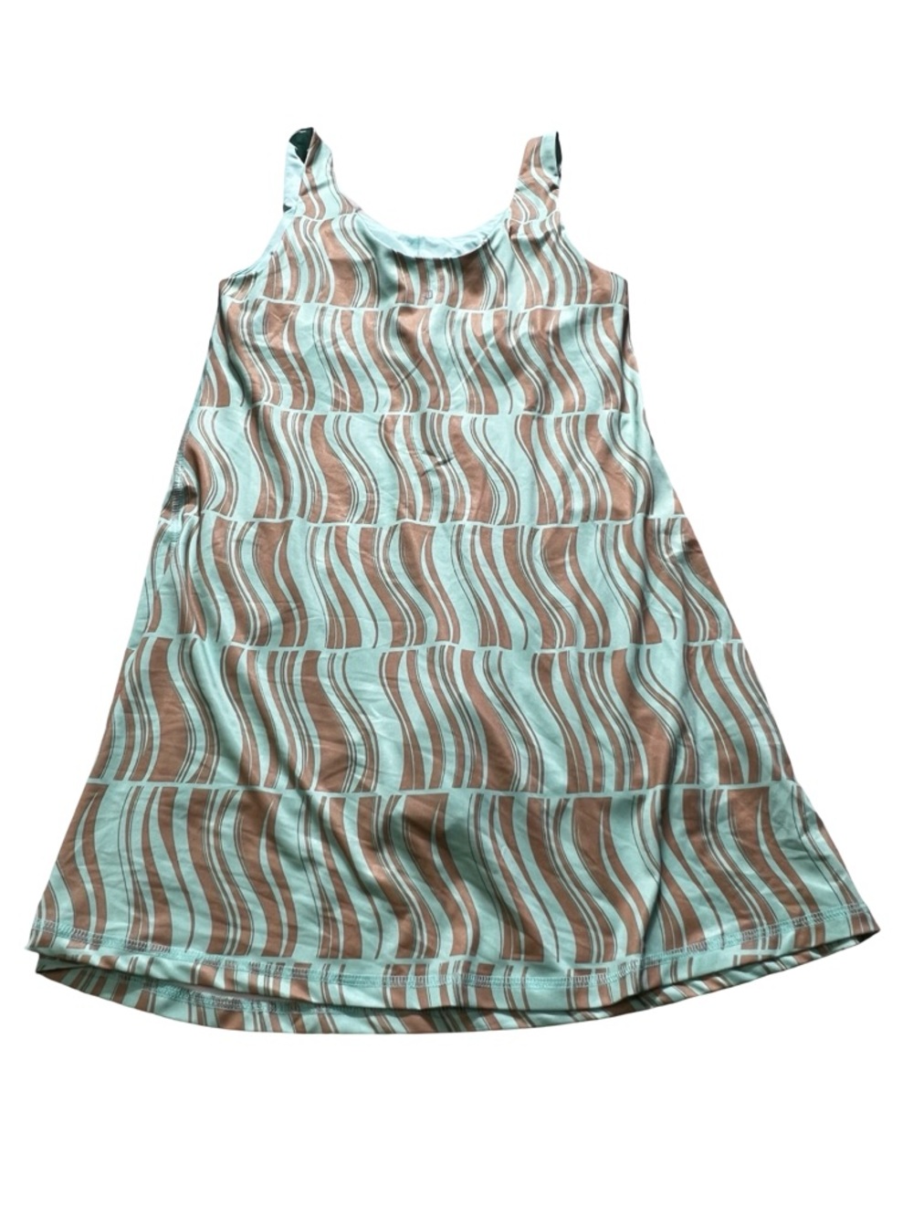 Ideology tennis Dress Ice Mint Brown Print Built-In jumper romper Shorts small‎ - Picture 3 of 12